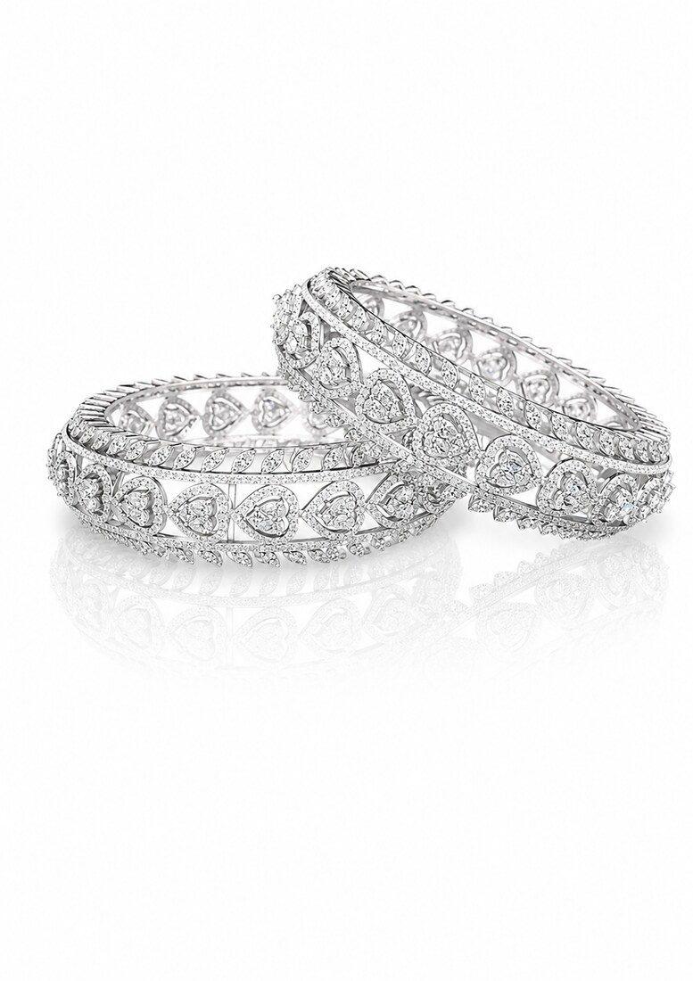 Diamond Bangle Pair, Diamond Jewellery — C.L Khanna Jewellers Amritsar