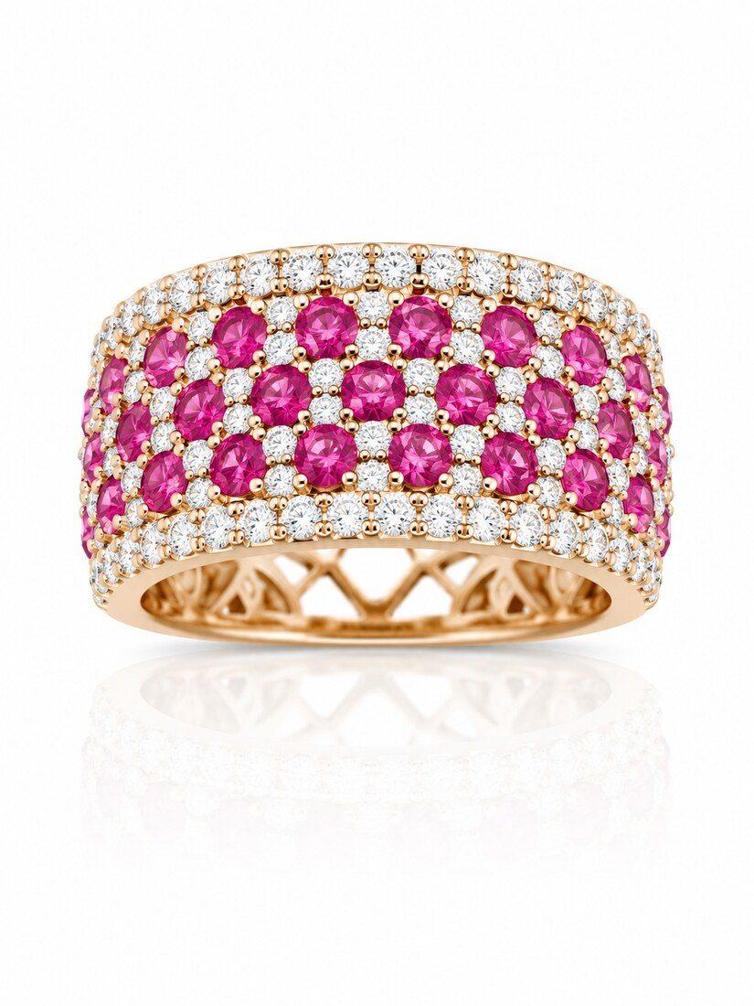 Ruby & Diamond Band, Diamond Jewellery — C.L Khanna Jewellers Amritsar