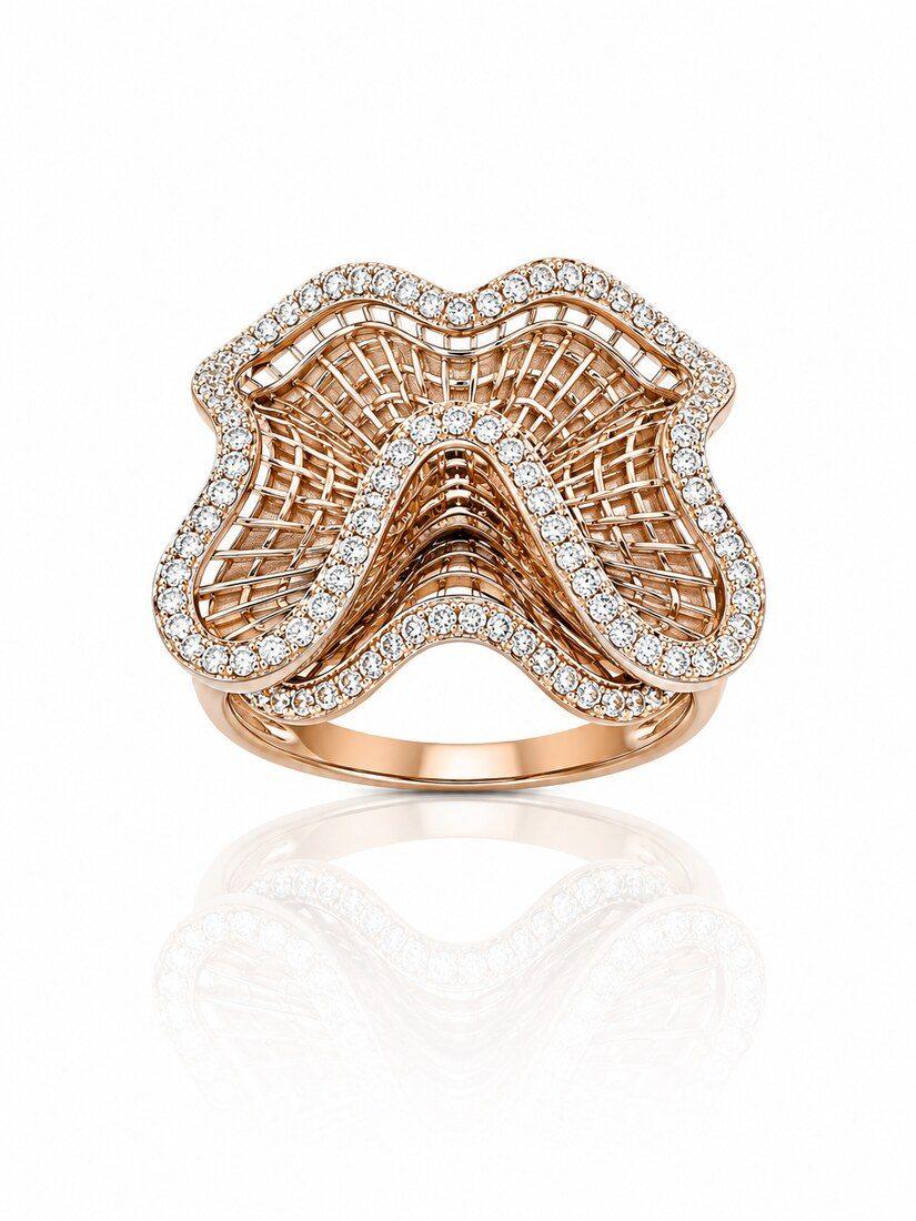 Diamond Wave Ring, Diamond Jewellery — C.L Khanna Jewellers Amritsar