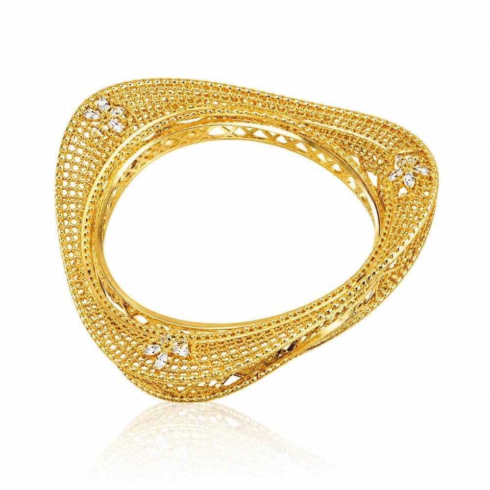 Textured Gold Kada, Gold Jewellery — C.L Khanna Jewellers Amritsar