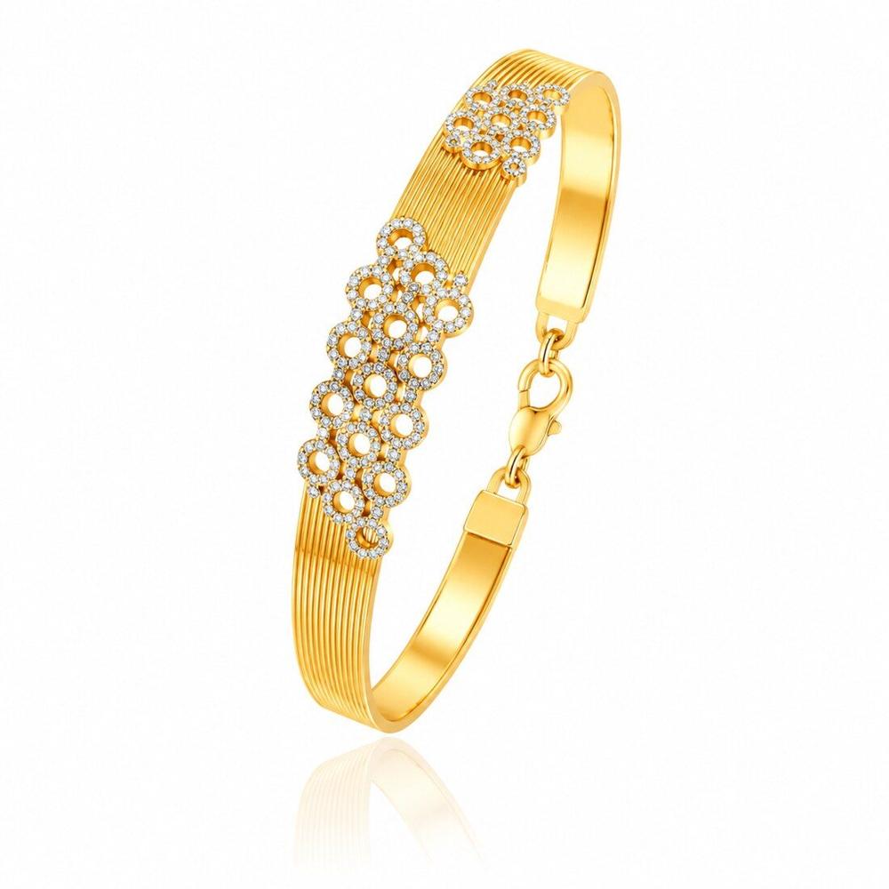 Gold Bracelet with Diamonds, Gold Jewellery — C.L Khanna Jewellers Amritsar