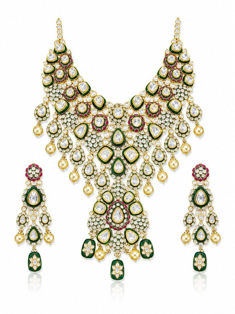 Kundan Bridal Necklace, Polki Jewellery — C.L Khanna Jewellers Amritsar